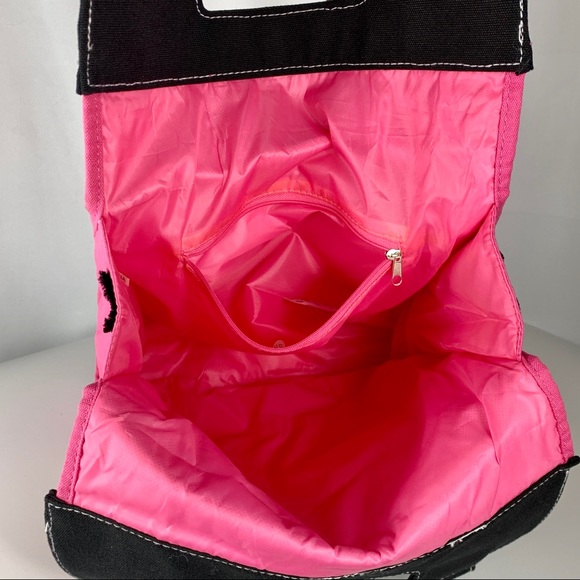 ED HARDY Pink Canvas Screen Printed Design Tote - Picture 7 of 10